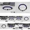 Bärade sträng naturliga lapis lazi armband vara mens gåva för män yoga mala pärlor armband lava sten labradorite droppleverans smycken dhzig