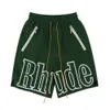 Designer curto moda roupas casuais shorts de praia marca de moda americana rhude pano de chuva forro de basquete confortável shorts casuais para meninos meninas jovens stude