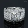 Cool Mens Moissanite Rings Diamond Passed Test 925 Sterling Silver 1.5CT Moissanite Ring for Party Wedding Nice Gift