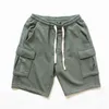 Summer New Couple Style High Weight Water Wash Cotton Knitted Work Wear Casual Shorts Fashion Loose Multi Pocket Men's{category}