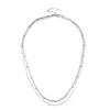 Choker Chokers Minamama Rostfritt stål Multilayers Rhinestone Crystal Necklace For Women Three Layer Chains Halsband Fashion Jewelrychoker