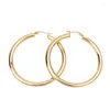 Hoop Earrings Punk 55mm Diameter Wide For Women Stainless Steel Tube Statement Wholesale Jewelry 2023 UKMOC