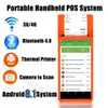 Impressoras portáteis portáteis POS PDA Terminal Thernal Printer 3G Internet com GPS 58mm WiFi Android 8.1 Impressoras de código de barras industriais acidentadas