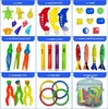 Песчаная игра с водой Fun 37 Pcs плавательный бассейн набор игрушек бассейн Dive Toys подводные игры дайвинг -набор игрушек Dive Throw Set Moining Set Water Toys for Kids 230526