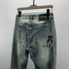 Neue Designer Herren Jeans Skinny Hosen Casual Luxus Jeans Männer Mode Distressed Ripped Slim Motorrad Moto Biker Denim Hip Hop PantsQ16