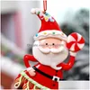 Weihnachtsdekorationen Harz Dekoration Anhänger Cartoon Weihnachtsmann Jahr Zuhause 3 Stile Drop Lieferung Garten Festliche Party Supplies Dhxgw