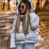 Kvinnor Down Yana Fashion Solid Loose Hooded Parkas Women Elegant Winter Zipper Löstagbara rockar En linje Långa bomullsjackor Damer