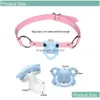 Chokers Ddlg / Abdl Choker Gag Pacifier Adt Plus Size Dummy Ddlg Drop Delivery Bijoux Colliers Pendentifs Dhyjc