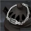 Kedjelänkarmband Vitguldpläterad klassisk och etnisk stil Fin beräkning Abacus Armband Womens Bead Hollow Personality Orna Dh89q
