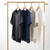 Men's Casual Shirts Henley Linen For Men Summer Beach Hippie Short Sleeve Loose Fit Hawaiian T Camisas Y Blusas