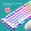 コンボスゲームキーボードとマウスのコンボUSB有線LED RGBバックライトライトライトパンクキー人間工学に基づいたゲーマーキーボードマウスセットコンピュータPC用