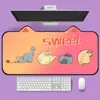 Tapis de souris Anime grand XXL bureau ordinateur tapis de bureau table clavier Kawaii tapis de souris ordinateur portable coussin antidérapant rose tapis de bureau de jeu