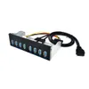 Hubs 8 Port USB HUB USB3 5.25 USB 3.0 Front Panelters Splitters USB 3.0 Hub для ПК USBHUB Несколько концент -концент -концентров USB3.0 для компьютера для компьютера