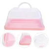 Gift Wrap Portable Cake Box Clear Plastic Carrier Storage Holder Packing Birthday Containers Transparent Travel