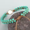 Charm-Armbänder Naturstein-Perlenarmband für Damen und Herren, verstellbar, handgefertigt, Perlen-Opal-Anhänger, Yoga-Heilungsschmuck, Tropfen