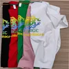 Erkekler Renkli Harfler T-Shirt Elmaslar İpek Pamuk 20223 Yeni Tasarım Yuvarlak Boyun Tees Gömlek Yüksek Kalite Rahat Adam Giyim M-4XL