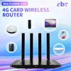 Routers Wiflyer WiFi Router 4G LTE 10G Free Traffic Data 300Mbps Home Hotspot WiFi Roteador WAN LAN EU Modem Wireless SIM Card Inside