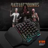 Combos Gaming Teclado e Mouse Portátil Mini LED Color Backlight ESports Game Artefato Suporte PC Laptop