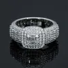 Мужчины Женские модные кольца Moissanite Пропустили тест 925 Стерлинговое серебро Моиссанит обручальное кольцо для вечеринки свадьба хороший подарок