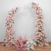 Decorative Flowers Artificial Silk Rose Flower Row 5D Runner Arch Glasses Hanging Wedding Stage Outdoor Home Supplies House Decor Boyfriend