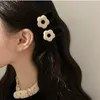 Hårklipp fashionabla franska vintage svart sammet blomma hårnål kvinnors högkänsla frans sidoklipp fascinator