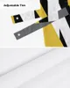 Kurtyna żółte szare geometryczne linie abstrakcyjne okno baletki kuchennej do salonu sypialnia wiązanie