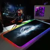 Warframe RGB tapis de souris Gamer tapis de Table accessoires configuration clavier de jeu Xl grand LED tapis de souris filaire sur tapis de bureau rétro-éclairé