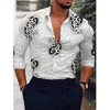 Chemises décontractées pour hommes luxe hawaïen Floral 3d imprimé hommes mode chemise été plage Blouse vêtements pour hommes bouton vers le haut