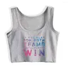 Damen-Tanktops „If You Play For Both You'll Always Win“ Design-Tanktop „Bisexual Pride Month Gifts“ Crop Tops Sommer atmungsaktives Unterhemd