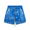 Designer korte broeken Mode Vrijetijdskleding Strandshorts Rhude geweven nylon dubbellaagse shorts met cashewbloemen over het hele lichaam Bloemen Casual Sport Sneldrogend Bea