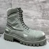 Projektant Man Canvas Retro Army Green Men Denim buty Klasyczne męskie trampki Treakers Land Bota