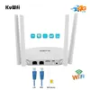 Routers KuWFi 4G Wireless Wifi Router 300Mbps LTE Wi fi Router Modem With SIM Card Slot 4Pcs External Antenna 32 Wifi Users RJ45