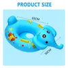 Sand Play Water Fun Baby Swimming Pool Rings Seat Cute Roblatable Swim Ring Float Sitt Swim Circle med dubbelt handtag för Baby Toddlers Pool Bathtub 230526