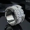 Neue Modemenschen Moissanit Ringe bestanden Diamond Test