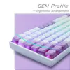 Accessoires 165 touches Purple Pudding PBT Keycaps Key Set Double Shot OEM Custom DIY Keycap pour Womier WK61 Anne Pro2 TM680 clavier mécanique