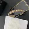 lusso Bangle Designer per donna gioielli classici lettera ccity Donna Uomo Bracciali in oro 87