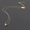 3 Colors Top Quality Luxury Pendant Necklace Simple Style Titanium Steel Jewelry Wholesale