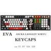 Комбинации Asuka Langley Soryu EVA 02 Theme Колпачки для клавиш из материала Pbt 108 клавиш Набор для механической клавиатуры Только OEM-профиль Колпачки для клавиш ManyuDou