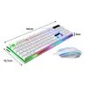 Kombinasyon lüminesan klavye fare seti renkli LED arka ışık kablolu oyun klavye+optik ergonomik usb fare bilgisayar oyunu pc