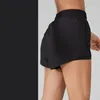 LL damskie szorty jogi ćwiczenia krótkie spodnie podwójna warstwa fitness noszenie dziewcząt elastyczne spodnie samicowe odzież sportowa 183