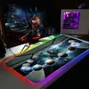 Almofadas Warframe RGB Mouse Pad Gamer Almofadas de mesa Acessórios Configuração Gaming Keyboard Xl Grande LED Wired Mousepad Tapete em tapetes de mesa retroiluminados