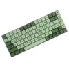 Tillbehör XDA -profil Set Japanese Green Tea Keycaps PBT SubliMation för GMK 61/64/68/84/87/96/980/104/108 Mekaniskt tangentbord 7U Space