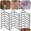 Diğer 100pcs/lot 20g 18g 18g burun deliği piercing Crystal Piercing burun saplama perking nez paslanmaz çelik halkalar nariz mücevher damla teslimat b dhoxj