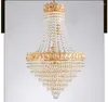 Ljuskronor D50cm H67cm Modern Golden Color Candle Luxury Crystal Iron inomhusbelysning för vardagsrum och restaurangkronor