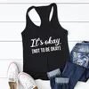 Damen-Tanktops, „It Is Okay To Not Be“, Damen-Tanktops aus Baumwolle mit lässigem Druck, Mental Awareness-Weste, Gesundheitsgeschenke