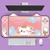 Pads Anime Mouse Pad Large XXL Office Computer Desk Mat Table Keyboard Kawaii Mousepad Laptop Cushion Nonslip Pink Gaming Desk Mat