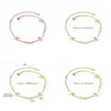 Braccialetti a maglie di catena Personalità semplice Ins Braccialetto femminile con piccoli fiori freschi Temperamento Studente Allmatch Drop Delivery Jewelry Dhmdy