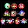 Andra festliga festförsörjningar Halloween Led Light Up Armband Glow in the Dark Kids Birthday Easter Favors Drop Delivery Home Garden Dhmiq