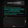 Rests LED Light Diy Gaming Mouse Pad RGB Stor tangentbord Cover Nonslip Gummibas Datormatta Desk Mat PC -spel Mus Pad