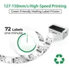 Printers 110mm Thermal Label Printer 150mm/s High Speed Printing Shipping Label 4x6 Paper Width For Office/Market/Warehouse USB+BT